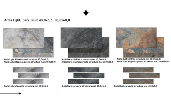 PARADYZ ARDIS DARK КЛИНКЕРНАЯ ФАСАДНАЯ ПЛИТКА МАТ 6,6X40X1,1