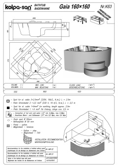 ВАННА АКРИЛОВАЯ KOLPA SAN GAIA 160X160 СМ WHITE (3838987 576969)