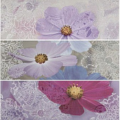 PORCELANITE DOS 7032 MUSA III LILA-CENIZA-BLANCO COMPOSICION ПАННО 25x75