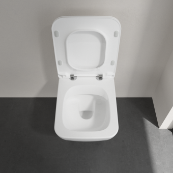 ПОДВЕСНОЙ БЕЗОБОДКОВЫЙ УНИТАЗ VILLEROY&BOCH VENTICELLO, WHITE ALPIN CERAMICPLUS (4611RLR1)