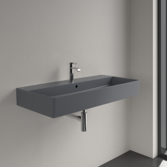 РАКОВИНА ПОДВЕСНАЯ 100Х47 VILLEROY&BOCH MEMENTO 2.0, GRAPHITE (4A221GI4)