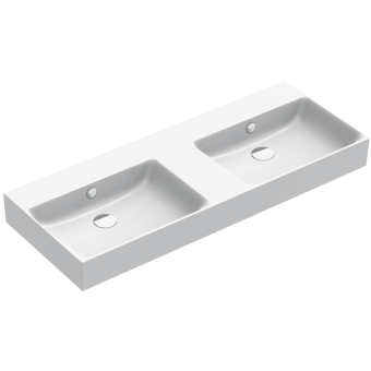 КЕРАМИЧЕСКАЯ ДВОЙНАЯ РАКОВИНА 120Х47 СМ CATALANO PREMIUM, BIANCO LUCIDO (112VPUPD00)