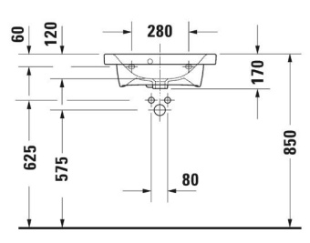 РАКОВИНА 55Х40 СМ DURAVIT DURASTYLE, БЕЛЫЙ (2337550000)