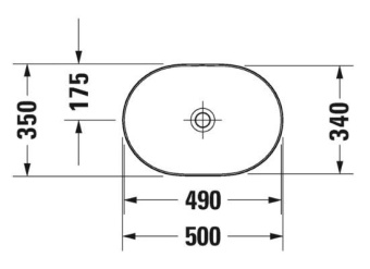 РАКОВИНА 50Х35 СМ DURAVIT LUV, БЕЛО-СЕРЫЙ (0379502300)