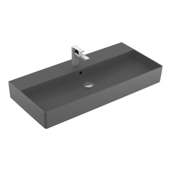 РАКОВИНА ПОДВЕСНАЯ 100Х47 VILLEROY&BOCH MEMENTO 2.0, GRAPHITE (4A22A5I4)
