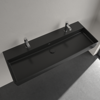 РАКОВИНА ПОДВЕСНАЯ 120Х47 VILLEROY&BOCH MEMENTO 2.0, EBONY (4A22C1S5)