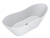 ВАННА ОТДЕЛЬНОСТОЯЩАЯ КАМЕННАЯ MIRAGGIO FLORIDA MIRASOFT 180X75 СМ, БЕЛАЯ МАТОВЫЙ (0001028)