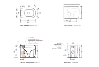 НАПОЛЬНЫЙ УНИТАЗ FLAMINIA MONO, LAVA GREY (MN117)