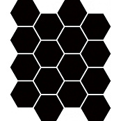 PARADYZ UNIWERSALNA MOZAIKA HEKSAGON NERO PRASOWANA 25.5X 22
