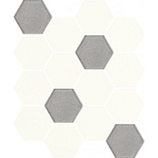 PARADYZ UNIWERSALNA MOZAIKA HEKSAGON BIANCO PRASOWANA MIX 22,35X25,81