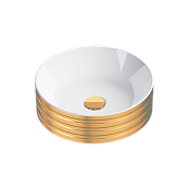 КЕРАМИЧЕСКАЯ РАКОВИНА D40 СМ CATALANO ZERO GLASSY, ORO-BIANCO (140AZEBO)