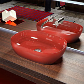 РАКОВИНА НАКЛАДНАЯ 60 СМ ANTONIO LUPI SENSO, КРАСНЫЙ (SENSOC SANGRIA)