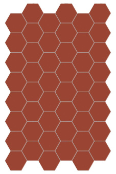 TERRATINTA MAGICA HEXA FLOOR RUSTY RED MATT 140X160