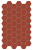 TERRATINTA MAGICA HEXA FLOOR RUSTY RED MATT 140X160