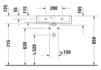 РАКОВИНА 60Х40 СМ DURAVIT VERO AIR, БЕЛЫЙ (2368600000)