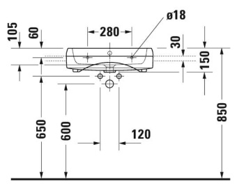 РАКОВИНА 55Х47 СМ DURAVIT QATEGO, БЕЛЫЙ (0399550000)