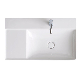 РАКОВИНА 80Х47 СМ АСИММЕТРИЧНАЯ DURAVIT DURASQUARE, БЕЛЫЙ (2349800041)