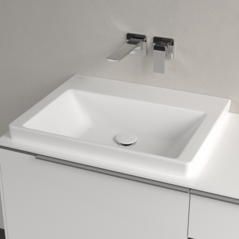 РАКОВИНА 60Х47 VILLEROY&BOCH SUBWAY 3.0, STONE WHITE (4A706FRW)