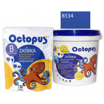ЭПОКСИДНАЯ ЗАТИРКА OCTOPUS ZATIRKA 2-КОМП. ЦВЕТ СИНИЙ 8534 1,25 КГ (8534-1)