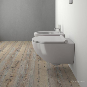 ПОДВЕСНОЙ БЕЗОБОДКОВЫЙ УНИТАЗ CATALANO SFERA NEWFLUSH, CEMENTO SATINATO (1VSF54RCS)