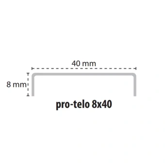 BUTECH PRO-TELO INOX BRILLANTE B72141110 100005299 СЕРЕБРО 250Х4Х0,8