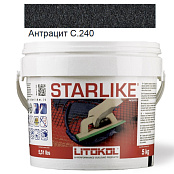 LITOKOL STARLIKE CLASSIC C.240 АНТРАЦИТ 5 кг ЭПОКСИДНАЯ ЗАТИРКА STRANT0005