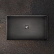 РАКОВИНА НАКЛАДНАЯ 60X35 СМ GESSI HABITO, ЧЕРНЫЙ МАТОВЫЙ МЕТАЛЛИК (54606-707)