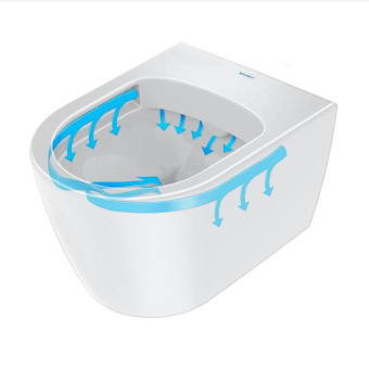 ПОДВЕСНОЙ БЕЗОБОДКОВЫЙ УНИТАЗ DURAVIT SOLEIL BY STARCK, БЕЛЫЙ (2591092000)