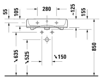 РАКОВИНА 60Х47 СМ DURAVIT QATEGO, БЕЛЫЙ (2382600028)