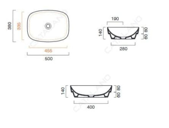КЕРАМИЧЕСКАЯ РАКОВИНА 50 СМ CATALANO GREEN LUX, БЕЛАЯ МАТОВАЯ (150AGRLXBM)