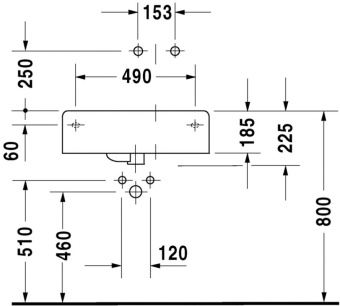 РАКОВИНА 61,5Х46 СМ DURAVIT SCOLA, БЕЛЫЙ (0685600011)