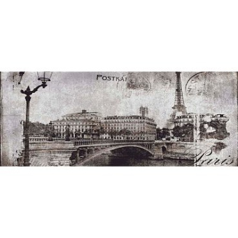 CERAMIKA KONSKIE POSTCARD GREY 1 INSERTO 20x50 ДЕКОР