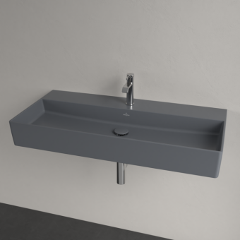 РАКОВИНА ПОДВЕСНАЯ 100Х47 VILLEROY&BOCH MEMENTO 2.0, GRAPHITE (4A221HI4)