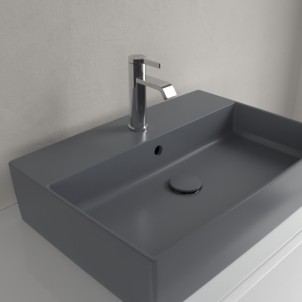 РАКОВИНА НАКЛАДНАЯ 60Х42 VILLEROY&BOCH MEMENTO 2.0, GRAPHITE (4A0760I4)