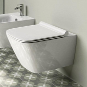 ПОДВЕСНОЙ БЕЗОБОДКОВЫЙ УНИТАЗ CATALANO GREEN NEWFLUSH, BIANCO LUCIDO (1VS55RGR00)