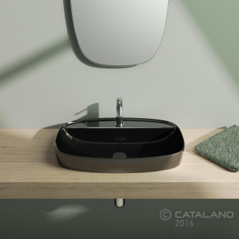 КЕРАМИЧЕСКАЯ РАКОВИНА 65 СМ CATALANO GREEN LUX, ЧЕРНАЯ (165GRLXNE)