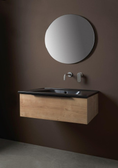 КЕРАМИЧЕСКАЯ РАКОВИНА 122 СМ FLAMINIA BLOOM, ANTRACITE (BM120L)