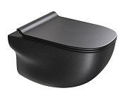ПОДВЕСНОЙ БЕЗОБОДКОВЫЙ УНИТАЗ AXA WILD, ЧЕРНЫЙ МАТОВЫЙ (3006007)