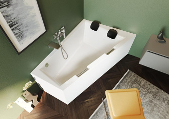 ВАННА АКРИЛОВАЯ RIHO DOPPIO RIGHT PLUG & PLAY 180Х130 СМ (BD4400500000000)