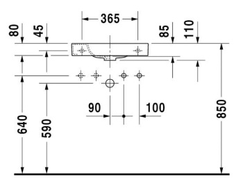 РАКОВИНА 50Х22 СМ DURAVIT HAPPY D.2, БЕЛЫЙ (0711500009)