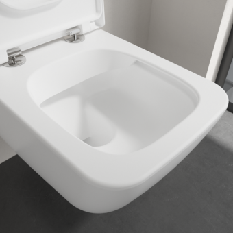 ПОДВЕСНОЙ БЕЗОБОДКОВЫЙ УНИТАЗ VILLEROY&BOCH VENTICELLO, STONE WHITE (4611R0RW)