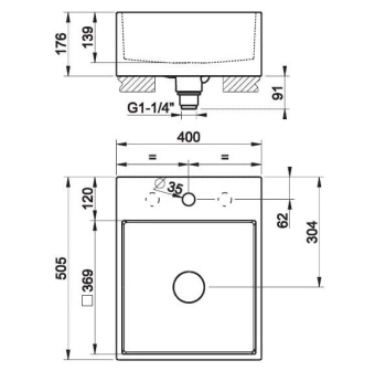 РАКОВИНА GESSI RETTANGOLO (37537)