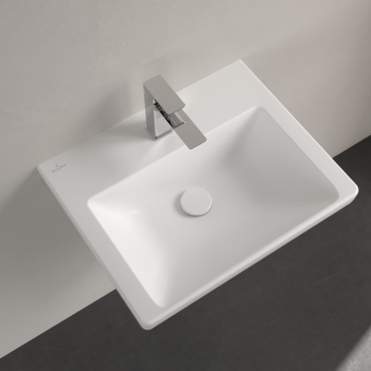 РАКОВИНА 55Х44 VILLEROY&BOCH SUBWAY 3.0, STONE WHITE (4A7056RW)