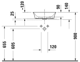 РАКОВИНА 43 СМ DURAVIT WHITE TULIP, БЕЛЫЙ (2362430079)