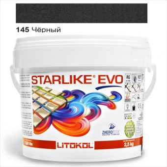ЭПОКСИДНАЯ ЗАТИРКА LITOKOL STARLIKE EVO 145 ЧЕРНАЯ 2,5 КГ (STEVONCR02.5)