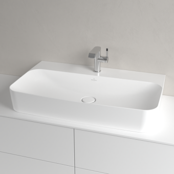 РАКОВИНА НАКЛАДНАЯ 80Х47 VILLEROY&BOCH FINION, STONE WHITE (41688LRW)