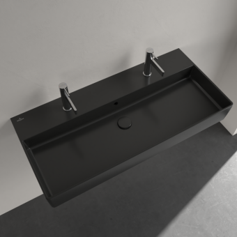 РАКОВИНА ПОДВЕСНАЯ 100Х47 VILLEROY&BOCH MEMENTO 2.0, EBONY (4A22A4S5)