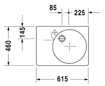 РАКОВИНА 61,5Х46 СМ DURAVIT SCOLA, БЕЛЫЙ (0685600011)