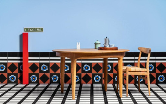 MUTINA MATTONELLE MARGHERITA FLOWER BLACK 20,5X20,5
