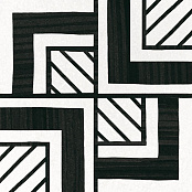 EQUIPE CAPRICE DECO METROPOLITAN B&W 22125 20X20